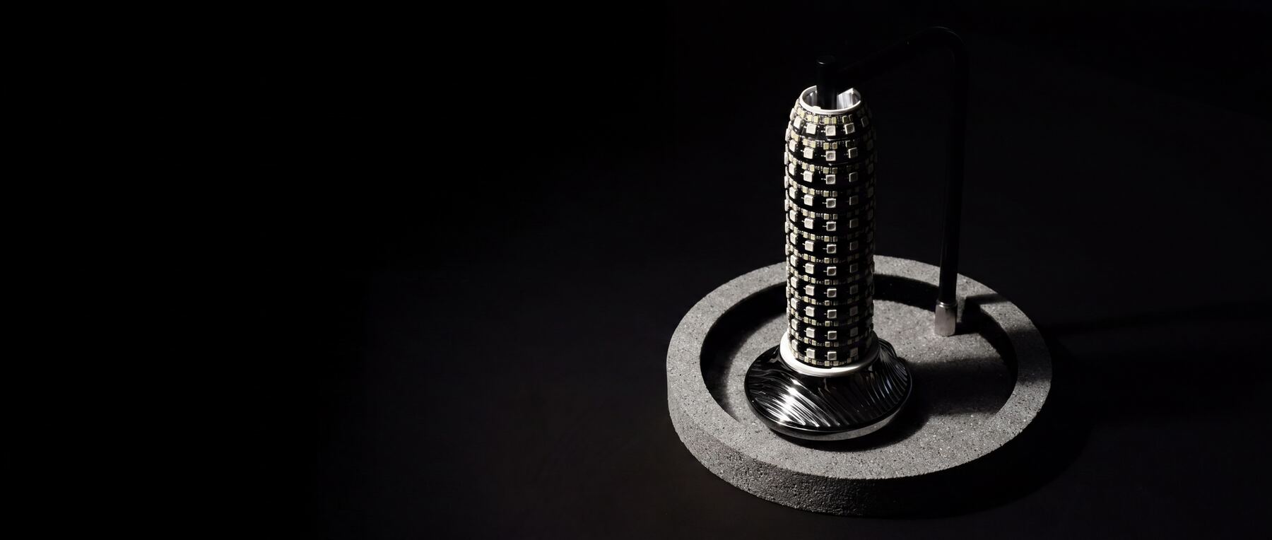 LED core on the concrete base