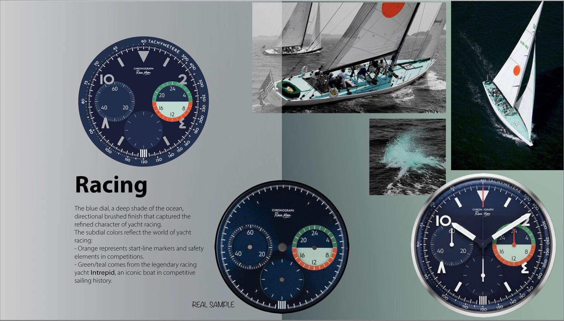 Racing dial concept board